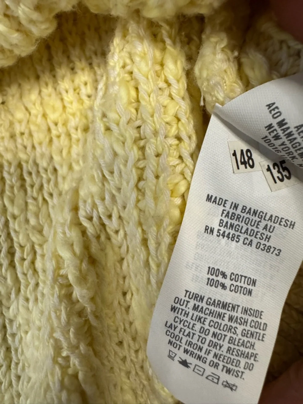 Aerie Hit the Spot Oversized Textured Mockneck Sweater in Soft Yellow Small
